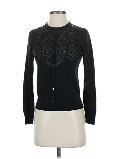 Pre-owned Ann Taylor Cardigan Sweater In Black
