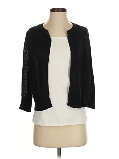 Pre-owned Ann Taylor Cardigan Sweater In Black