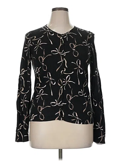 Pre-owned Ann Taylor Cardigan Sweater In Black