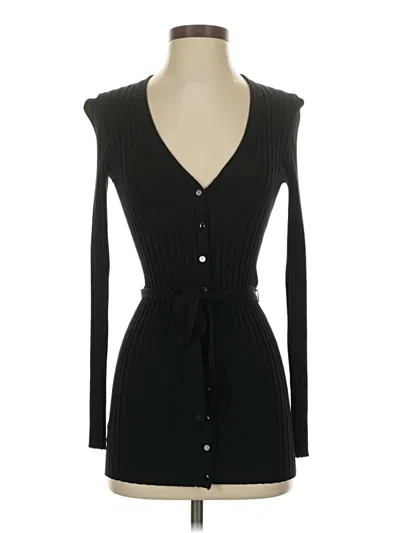 Pre-owned Ann Taylor Cardigan Sweater In Black