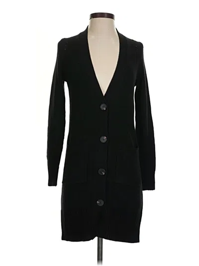 Pre-owned Ann Taylor Cardigan Sweater In Black