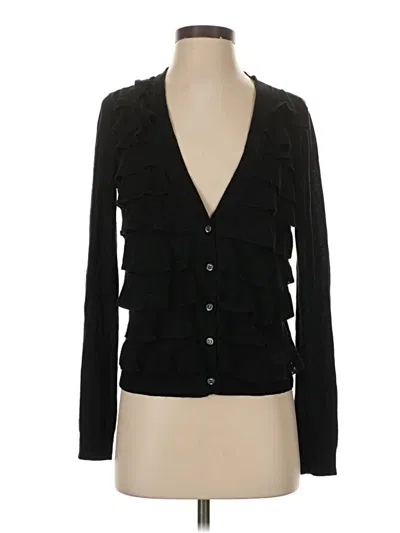 Pre-owned Ann Taylor Cardigan Sweater In Black