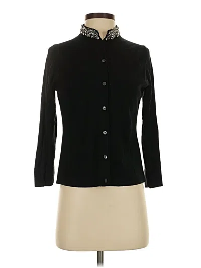 Pre-owned Ann Taylor Cardigan Sweater In Black