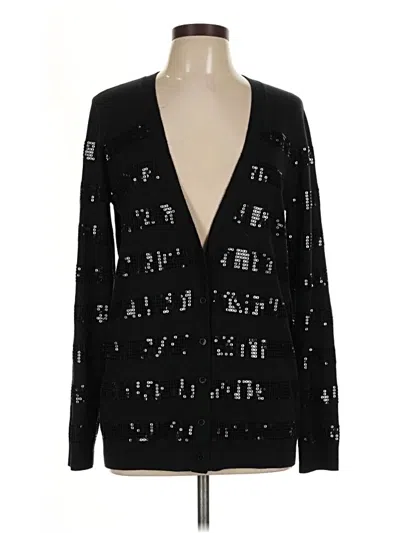 Pre-owned Ann Taylor Cardigan Sweater In Black
