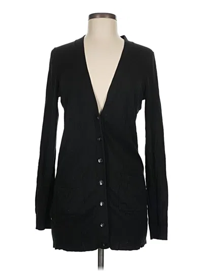 Pre-owned Ann Taylor Cardigan Sweater In Black