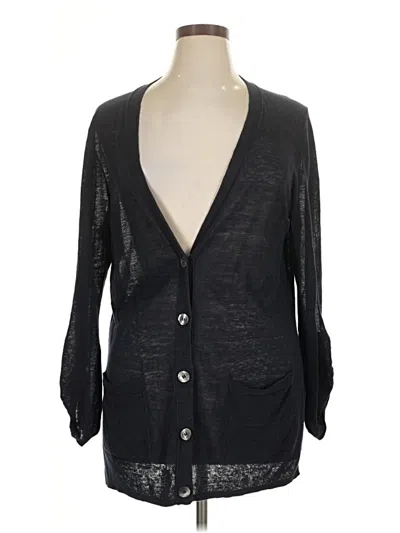 Pre-owned Ann Taylor Cardigan Sweater In Black