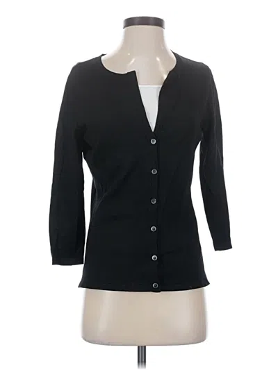 Pre-owned Ann Taylor Cardigan Sweater In Black