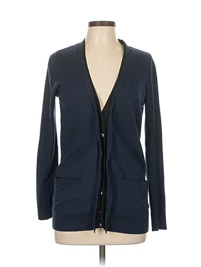 Pre-owned Ann Taylor Cardigan Sweater In Blue