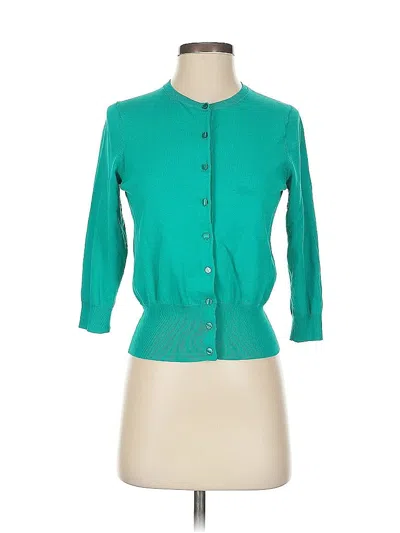 Pre-owned Ann Taylor Cardigan Sweater In Blue