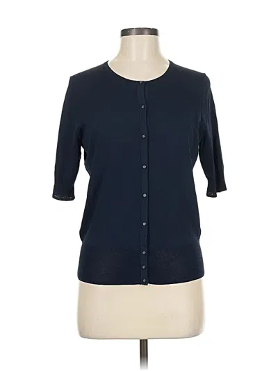 Pre-owned Ann Taylor Cardigan Sweater In Blue