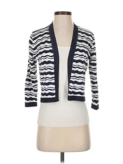 Pre-owned Ann Taylor Cardigan Sweater In Blue