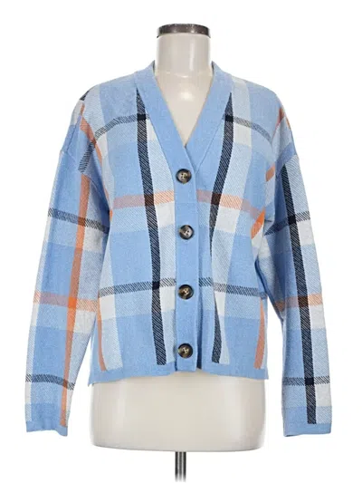 Pre-owned Ann Taylor Cardigan Sweater In Blue