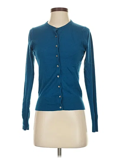 Pre-owned Ann Taylor Cardigan Sweater In Blue