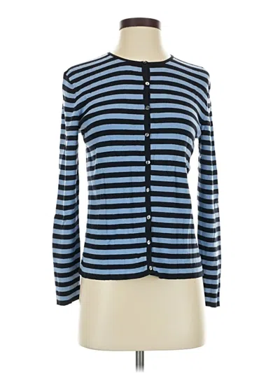 Pre-owned Ann Taylor Cardigan Sweater In Blue