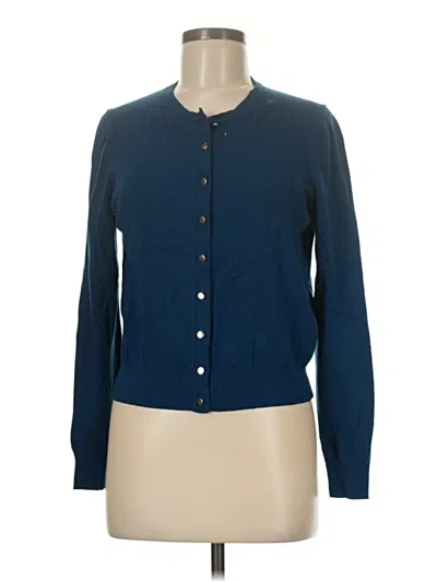 Pre-owned Ann Taylor Cardigan Sweater In Blue