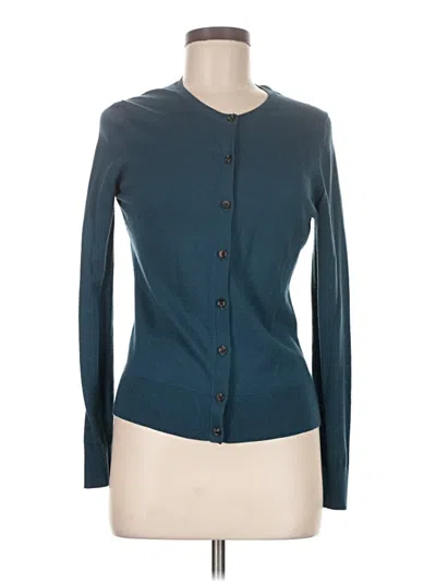 Pre-owned Ann Taylor Cardigan Sweater In Blue