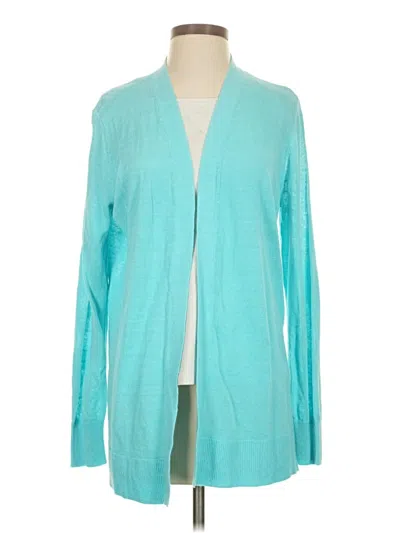 Pre-owned Ann Taylor Cardigan Sweater In Blue