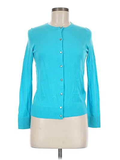 Pre-owned Ann Taylor Cardigan Sweater In Blue
