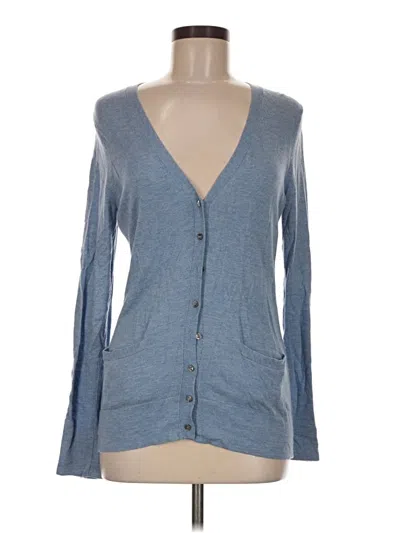Pre-owned Ann Taylor Cardigan Sweater In Blue