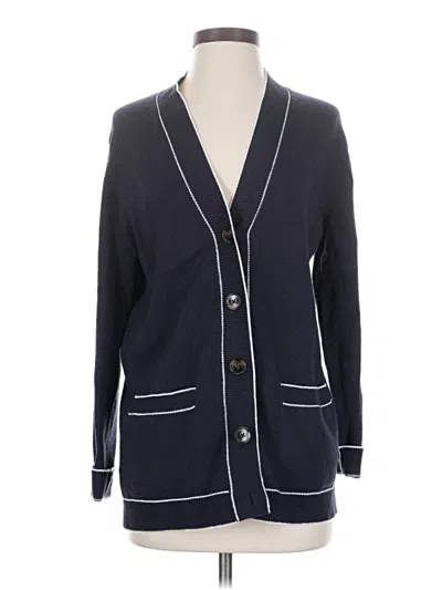Pre-owned Ann Taylor Cardigan Sweater In Blue