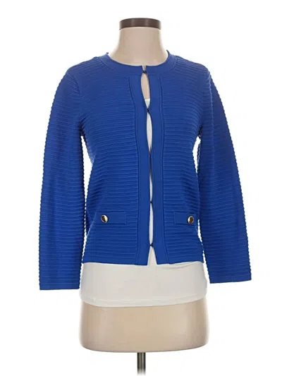 Pre-owned Ann Taylor Cardigan Sweater In Blue