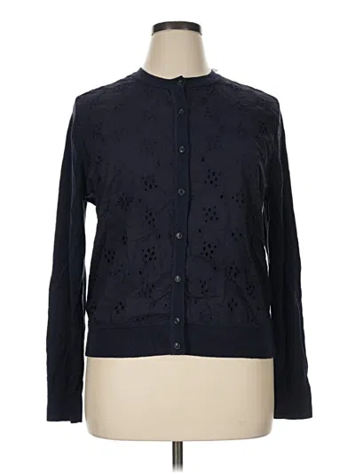 Ann Taylor Cardigan Sweater In Blue