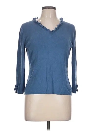 Pre-owned Ann Taylor Cardigan Sweater In Blue