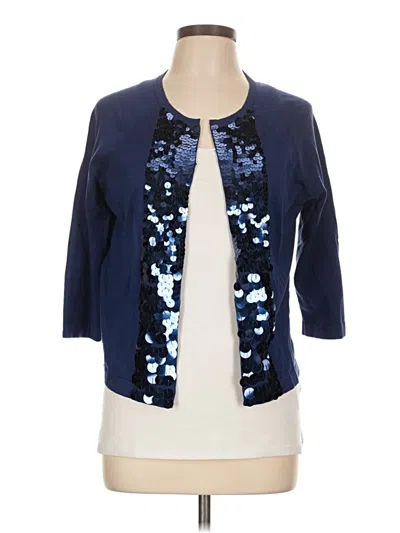 Pre-owned Ann Taylor Cardigan Sweater In Blue