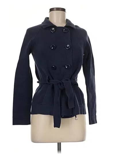 Pre-owned Ann Taylor Cardigan Sweater In Blue