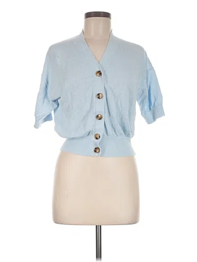 Pre-owned Ann Taylor Cardigan Sweater In Blue