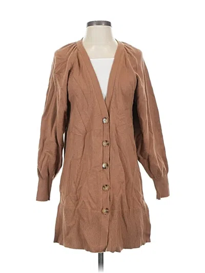 Pre-owned Ann Taylor Cardigan Sweater In Brown