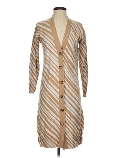 Pre-owned Ann Taylor Cardigan Sweater In Brown