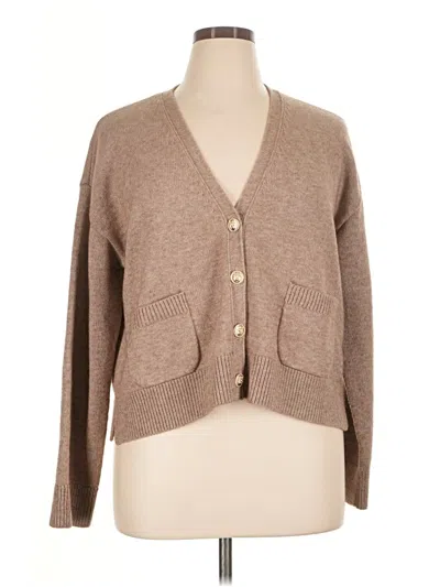 Pre-owned Ann Taylor Cardigan Sweater In Brown
