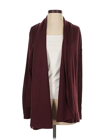 Pre-owned Ann Taylor Cardigan Sweater In Burgundy