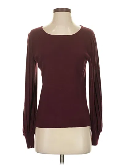 Pre-owned Ann Taylor Cardigan Sweater In Burgundy