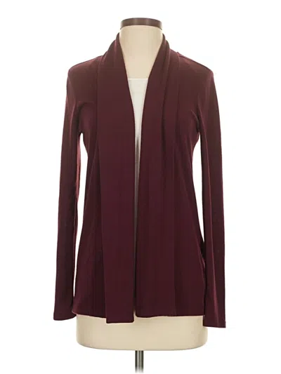 Pre-owned Ann Taylor Cardigan Sweater In Burgundy
