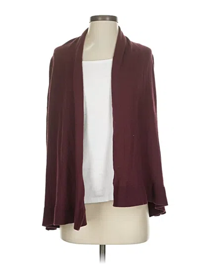 Pre-owned Ann Taylor Cardigan Sweater In Burgundy