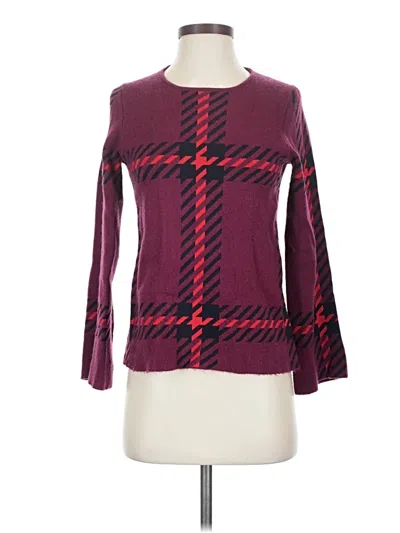 Pre-owned Ann Taylor Cardigan Sweater In Burgundy