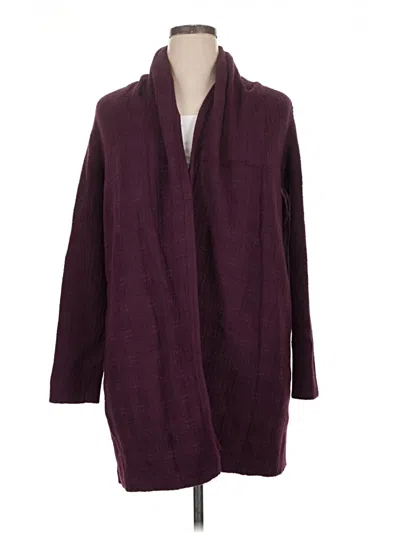 Pre-owned Ann Taylor Cardigan Sweater In Burgundy