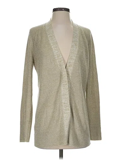 Pre-owned Ann Taylor Cardigan Sweater In Gold