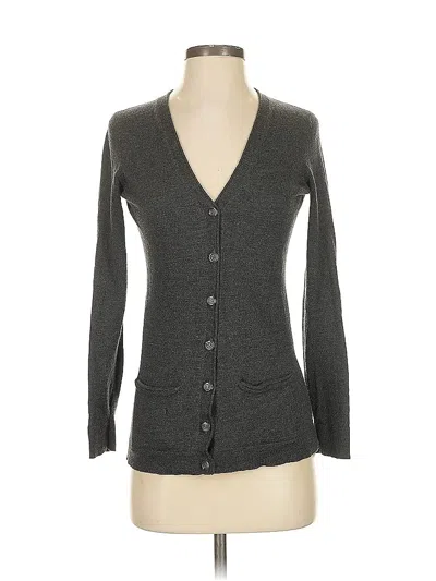 Pre-owned Ann Taylor Cardigan Sweater In Gray