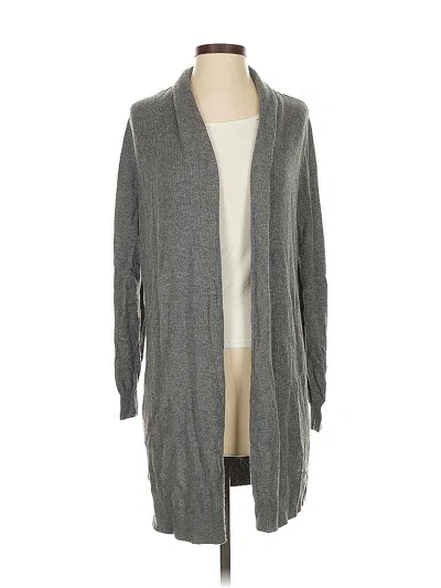 Pre-owned Ann Taylor Cardigan Sweater In Gray