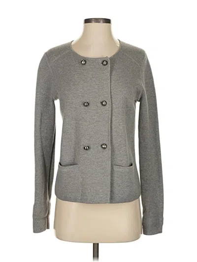 Pre-owned Ann Taylor Cardigan Sweater In Gray
