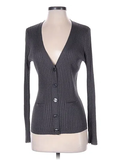 Pre-owned Ann Taylor Cardigan Sweater In Gray