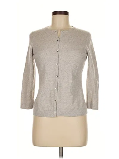 Pre-owned Ann Taylor Cardigan Sweater In Gray