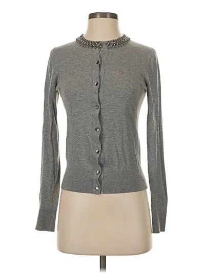 Pre-owned Ann Taylor Cardigan Sweater In Gray