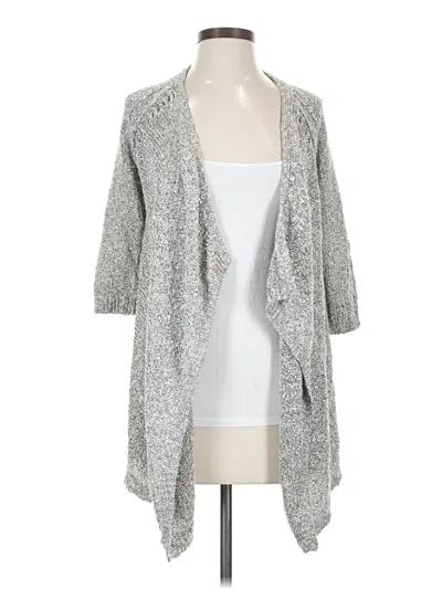 Pre-owned Ann Taylor Cardigan Sweater In Gray