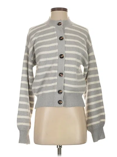 Pre-owned Ann Taylor Cardigan Sweater In Gray