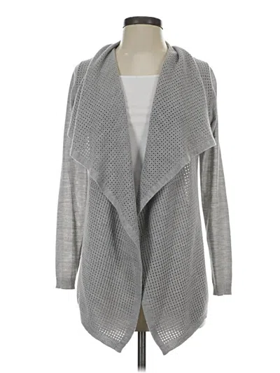 Pre-owned Ann Taylor Cardigan Sweater In Gray