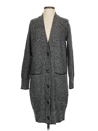 Pre-owned Ann Taylor Cardigan Sweater In Gray